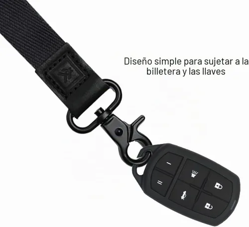 Vista 3 de Correa de muñeca de Thread Wallets para hombres y mujeres, llavero de pulsera para insignia, billetera y correa de muñeca para teléfono