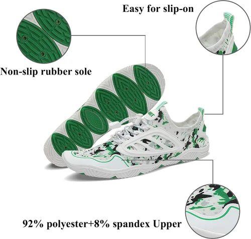 Vista 2 de Zapatos de agua para mujeres y hombres, zapatos de playa, zapatos de natación, zapatos descalzos, zapatos de senderismo, surf y caminar