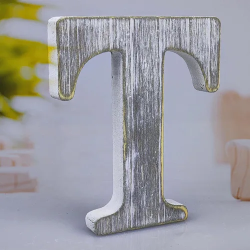 Vista 27 de Letras de madera rústica sin terminar de 8 pulgadas para decoración de pared, letras decorativas de pie en rodajas, decoración de tablero