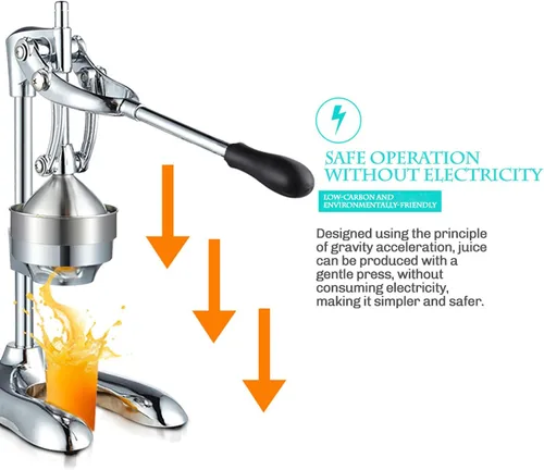 Vista 2 de Exprimidor manual de prensa de cítricos Exprimidor de limón de mano naranja Exprimidor de prensa Exprimidor de frutas y trituradora de frutas