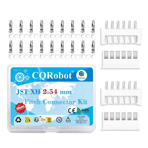 Vista 112 de CQRobot JST EL 4.5 mm de paso 2 pines conector electrónico IC macho, enchufes hembra carcasa y kit de terminales de crimpado en T macho/hembra. 50