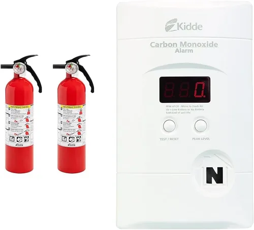 Vista 9 de Kidde Extintor de incendios para el hogar, 1-A:10-B:C, extintor de productos químicos secos, rojo, soporte de montaje incluido y extintor