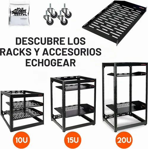 Vista 9 de ECHOGEAR Kit de barra de acoplamiento de gestión de cables para rack, incluye 4 barras de amarre de 1U, 24 bridas de cremallera, 8 tuercas de jaula