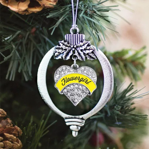 Vista 425 de Inspired Silver - Adorno con dije de hermana gemela - Adornos navideños de plata con circonitas cúbicas