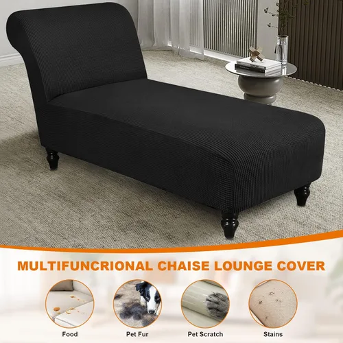 Vista 7 de Funda para tumbona sin brazos, fundas elásticas para silla de sala de estar, funda de diván sin brazos, fundas de interior para dormitorio, tela