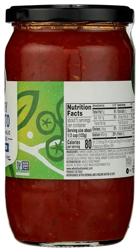 Vista 5 de Whole Foods Market Salsa de pasta entera de tomate cherry y ajo asado, 24 onzas