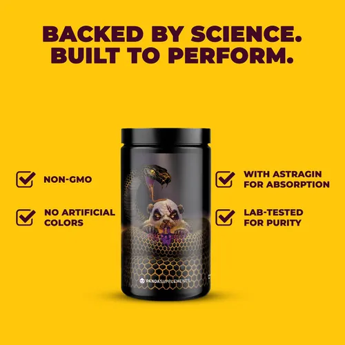 Vista 4 de Underground Bio Labs: Panda Supps Pandamic, Extreme Pre Entrenamiento para un máximo rendimiento, bomba y concentración (40 cucharadas)