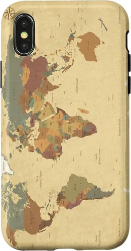 Vista 5 de Funda para teléfono inteligente con diseño de mapa mundial para iPhone 17