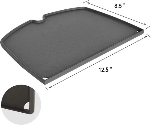 Vista 2 de Stanbroil Repuesto de plancha de hierro fundido para parrillas Weber serie Q100 y Q1000, repuesto para Weber 6558