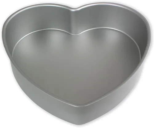 Vista 2 de PME Molde de aluminio anodizado para tartas con forma de corazón, 6 x 2 pulgadas de profundidad