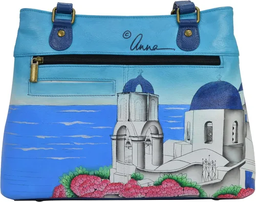 Vista 8 de Anna by Anuschka Bolso de hombro Satchel - Cuero Genuino