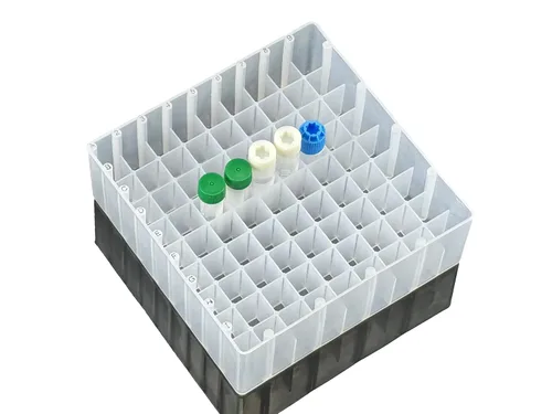 Vista 7 de Cajas de almacenamiento criogénicas de tubos de microcentrífuga PP PC con tapas (PC (-320.8 °F/-320℉), 2ML-81Wells)