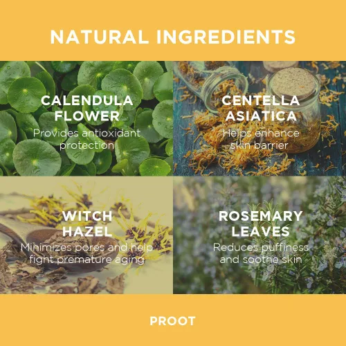Vista 5 de Máscara de caléndula, con suero iluminador con infusión de hierbas, formulada con hojas y extractos de flores de caléndula reales, cuidado coreano