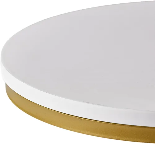 Vista 11 de Christopher Knight Home Ingersol - Mesa auxiliar en forma de C, hierro y madera sintética, color dorado y blanco