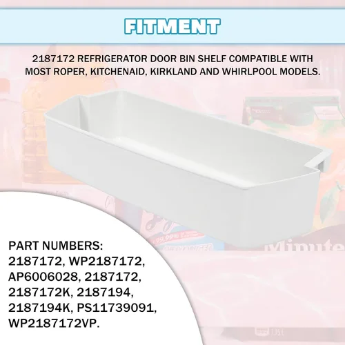 Vista 2 de Kojem 2187172 WP2187172 - Estante para puerta de refrigerador compatible con la mayoría 1 pieza