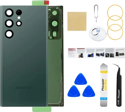 Vista 19 de Reemplazo de cristal trasero para Samsung Galaxy S24 con kit de herramientas de reparación profesional (Amber Yellow)