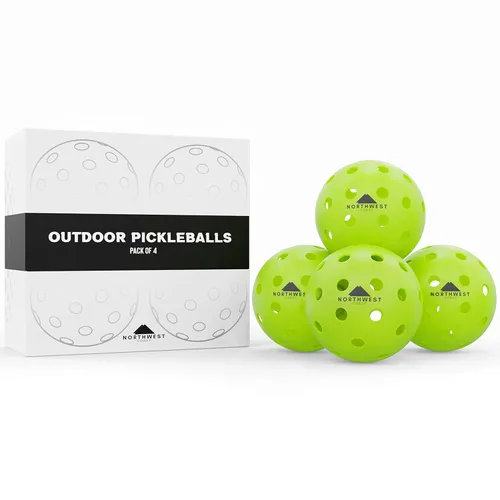 Vista 2 de Pickleballs sin costuras para exteriores - Paquete de 4