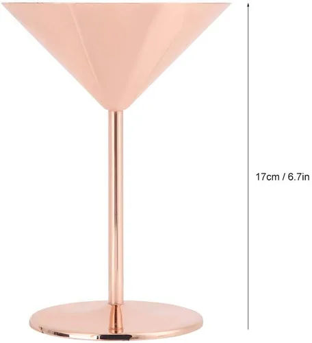 Vista 4 de Vasos de Martini de acero inoxidable, 7 onzas, juego de 2, vasos de Martini irrompibles, vasos de Martini de metal para exteriores, copas de cóctel