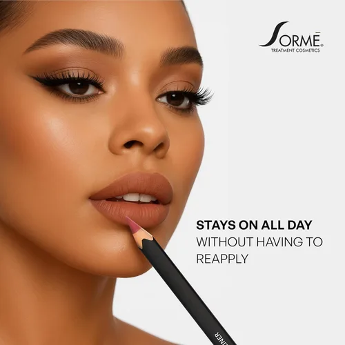 Vista 3 de Lápiz de labios de Sorme Cosmetics, permanente e impermeable de 0.06 oz, Castaño