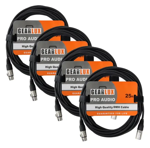 Vista 15 de Gearlux Cable DMX, 3 pines, macho a hembra, 3.2 pies - paquete de 10