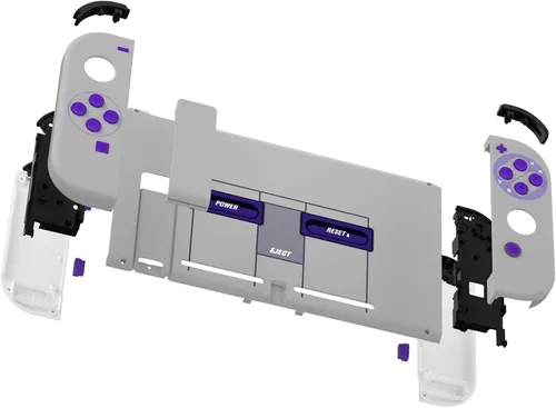Vista 4 de eXtremeRate - Placa trasera para Nintendo Switch Console NS Joycon con carcasa de mando de mano con botones de juego completo carcasa de repuesto