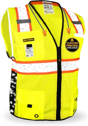 Vista 7 de KwikSafety BIG KAHUNA Safety Vest Class 2 ANSI OSHA Hi Vis Reflective Vest
