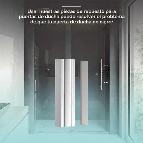 Vista 7 de Imán de Puerta de Ducha de Vidrio Shuisen, Pestillo Magnético para Puerta de Ducha con Cierre de Metal Compatible con Puertas de Vidrio de Grosor
