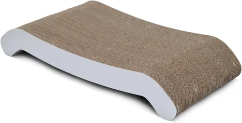 Vista 2 de PetFusion Almohadilla abatible para rascar gatos, 2 diseños en uno Estándar - Blanco