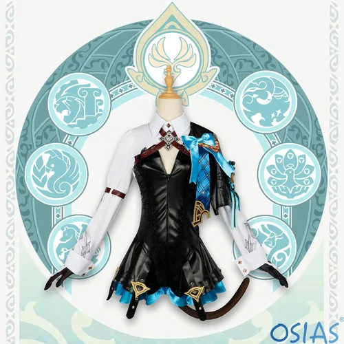 Vista 4 de OSIAS Lynette Disfraz de Cosplay (L)