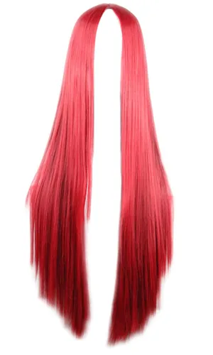 Vista 9 de S_SSOY 75cm/29.5" Pelucas largas rectas Cosplay Halloween sin flequillo peluca para mujeres Negro