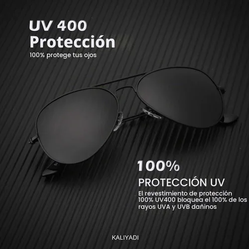 Vista 2 de KALIYADI Classic Aviator Sunglasses for Men Women Driving Sun glasses Polarized Lens UV Blocking Negro