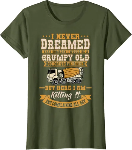 Vista 33 de Divertida camiseta de trabajador con acabado de hormigón antiguo, Negro, S