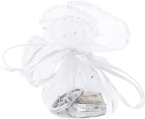 Vista 4 de 9.8 in 120pcs Cordón redondo organza joyería caramelo bolsa boda fiesta favor bolsas de regalo