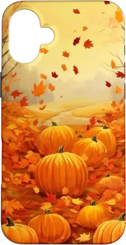 Vista 23 de Autumn Falling Leaves Pumpkin Spice Harvest Happy Autumn Case for iPhone 17