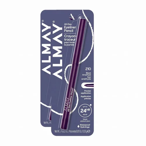 Vista 22 de Almay Lápiz delineador de ojos todo el día, 205 negro, 0.01 oz