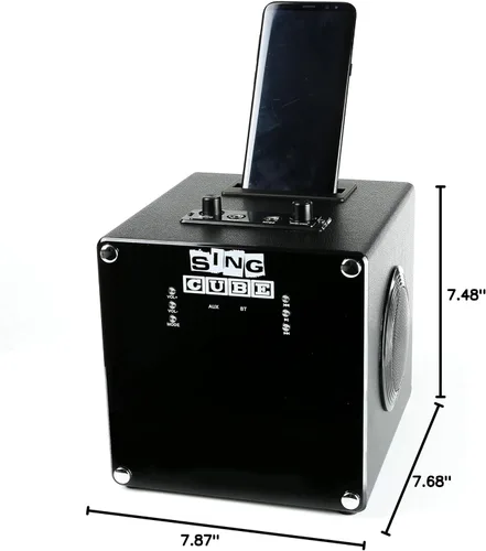 Vista 11 de Luces recargables de la máquina del karaoke del bluetooth y dos micrófonos, 5W (SINGCUBE01)
