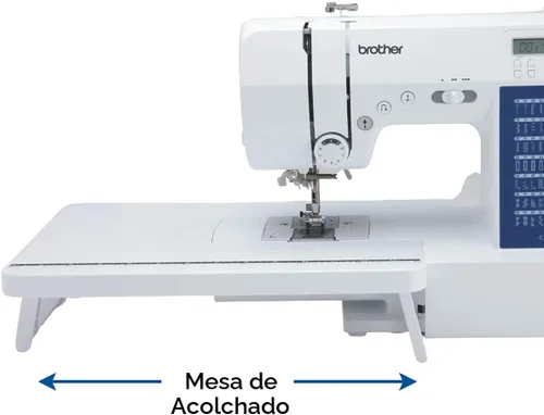Vista 2 de Brother CS7000X Máquina de coser y acolchar computarizada, 70 puntadas integradas, pantalla LCD, mesa ancha, 10 prensatelas incluidos, blanco 70