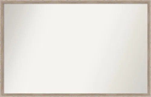 Vista 19 de Amanti Art Espejo de baño blanco para sobre el fregadero, 24 x 27 pulgadas, espejo de tocador rectangular con cuña de madera dura, marco de madera