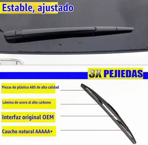 Vista 3 de 3 limpiaparabrisas OEM, limpiaparabrisas de repuesto para Jeep Wrangler 2007-2017