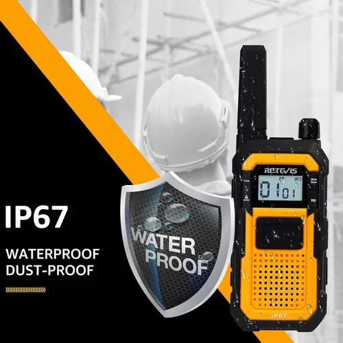 Vista 2 de Retevis RB48 - Walkie Talkies de Largo Alcance, Radios de 2 Vías MIL-STD 810H de Alta Resistencia con Auricular, Resistente al Agua IP67, 2000 mAh