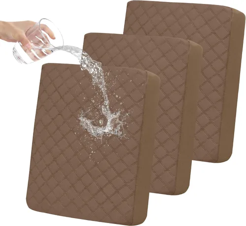 Vista 34 de Easy-Going Funda de cojín impermeable para silla, antideslizante, a prueba de fugas, acolchada y elástica, protector de muebles para perros, Beige