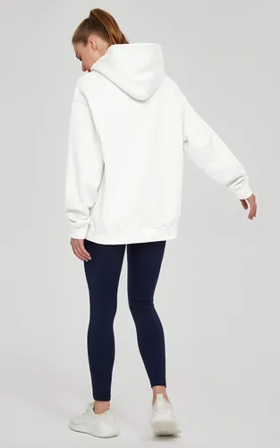Vista 4 de THE GYM PEOPLE Sudadera con capucha de gran tamaño para mujer, ajuste holgado, forro polar suave, con bolsillos
