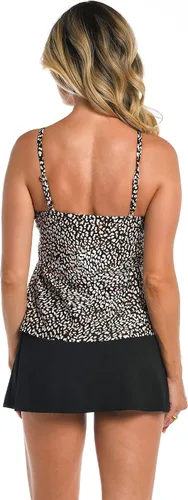 Vista 2 de Top de traje de baño tankini de cuello alto ajustable