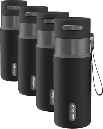 Vista 23 de Contigo Autoseal - Botella de agua de acero inoxidable con aislamiento al Terra Champagne