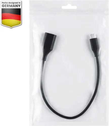 Vista 6 de Perixx PERIPRO-403 - Cable USB tipo C macho a USB-A hembra de 1 pie - Especificaciones USB2.0 para conexión de teclado y mouse con teléfono