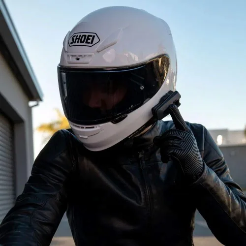 Vista 4 de Cardo PACKTALK Edge - Intercomunicador de auriculares con sistema de comunicación Bluetooth para motocicleta, paquete doble