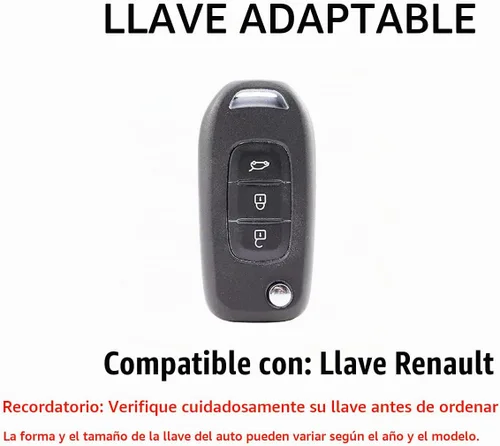 Vista 2 de para Renault Kadjar, funda inteligente de llave de control remoto plegable para Renault Kadjar, Captur, Megane, Sandero, Stepway, Logan, Clio 5