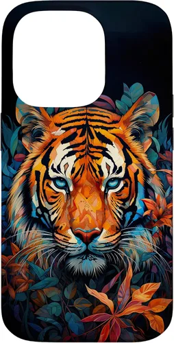 Vista 17 de Watercolor Tiger Face Design Wild Animal Big Cat Tiger Case for iPhone 17