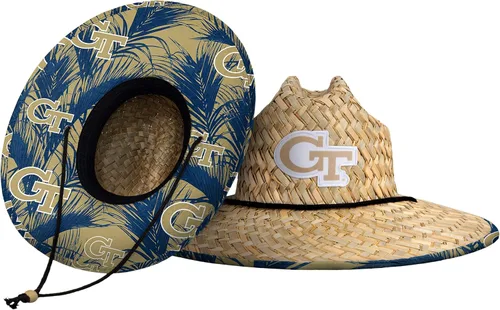 Vista 135 de FOCO - Sombrero de paja con logotipo de equipo universitario de NCAA y estampado floral para hombre