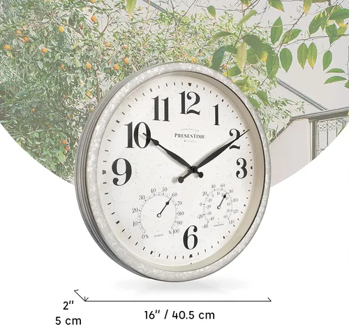 Vista 7 de Presentime - Reloj de casa de campo de 16 pulgadas para exteriores